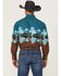 Image #4 - Panhandle Men's Cowboys Southwestern Print Border Long Sleeve Snap Western Shirt, Brown, hi-res
