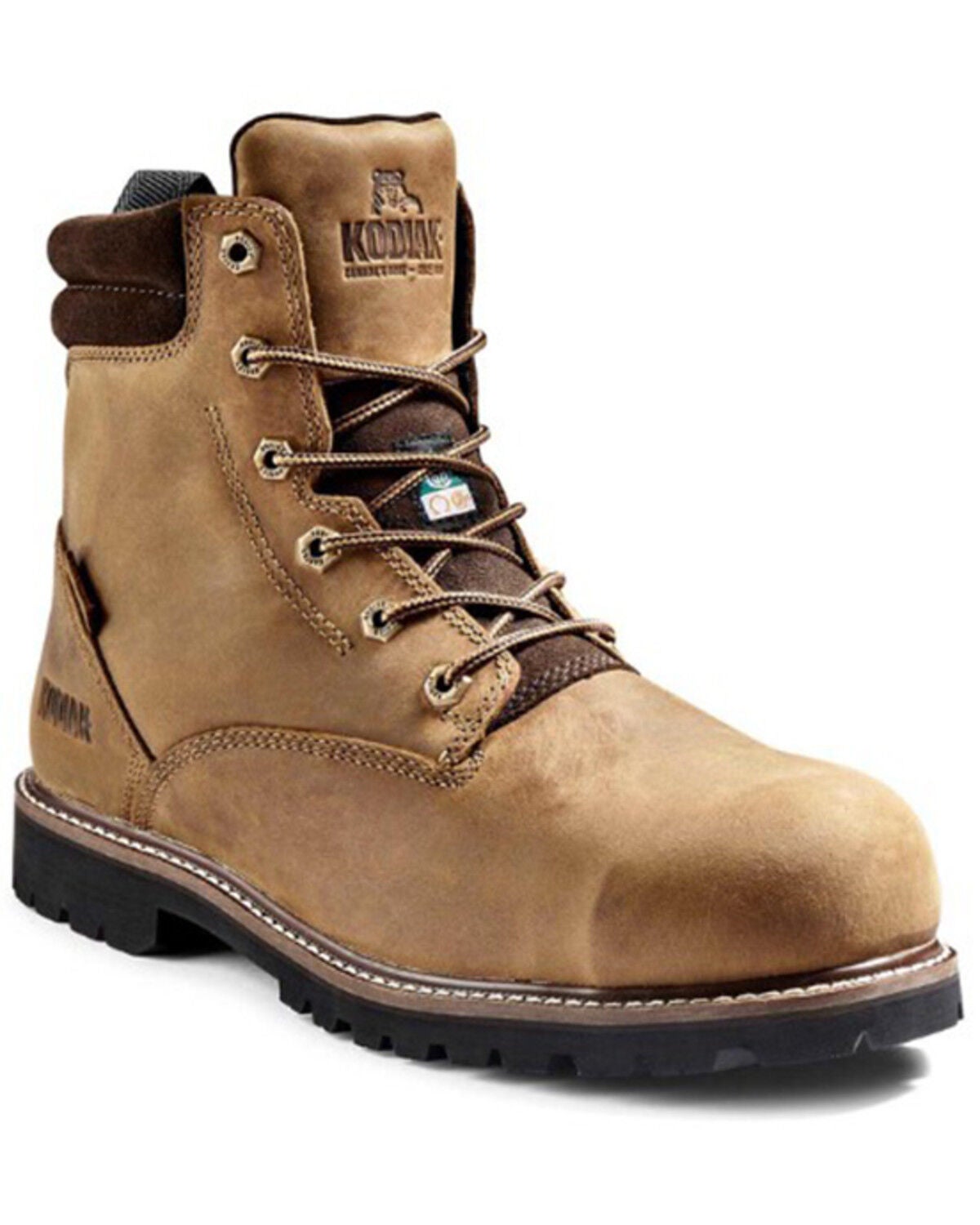 Kodiak Men's McKinney 6" Lace-Up Waterproof Work Boots - Composite Toe, Brown, hi-res