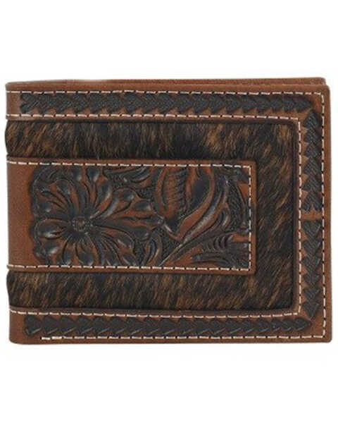 Justin Men's Genuine Leather Bi-Fold Wallet , Brown, hi-res