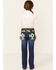 Image #3 - Ranch Dress'n Girls' Medium Wash Southwestern Pocket Stretch Regular Bootcut Jeans , Blue, hi-res