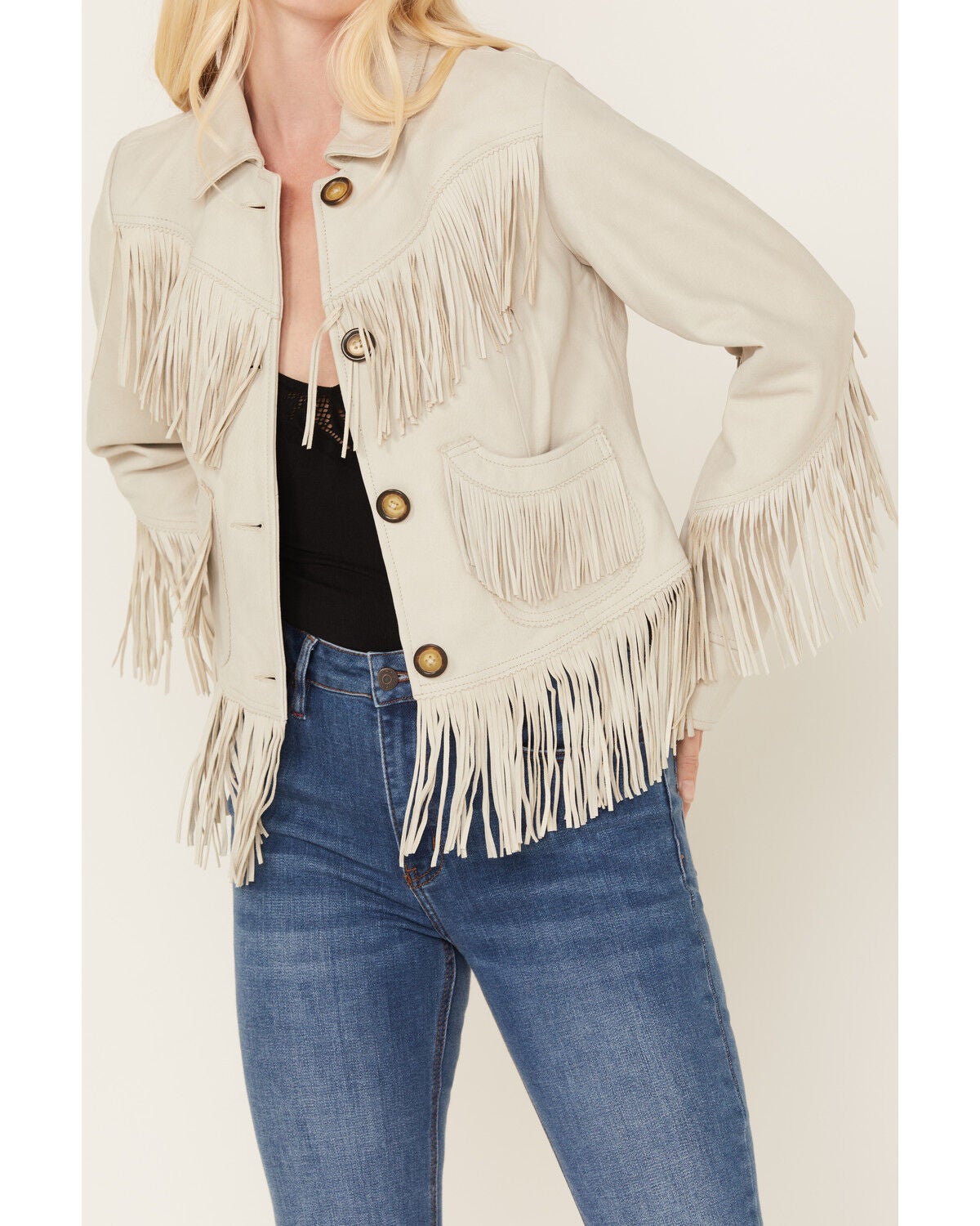 Image #3 - Idyllwind Women's Bellebrook Leather Fringe Jacket, , hi-res