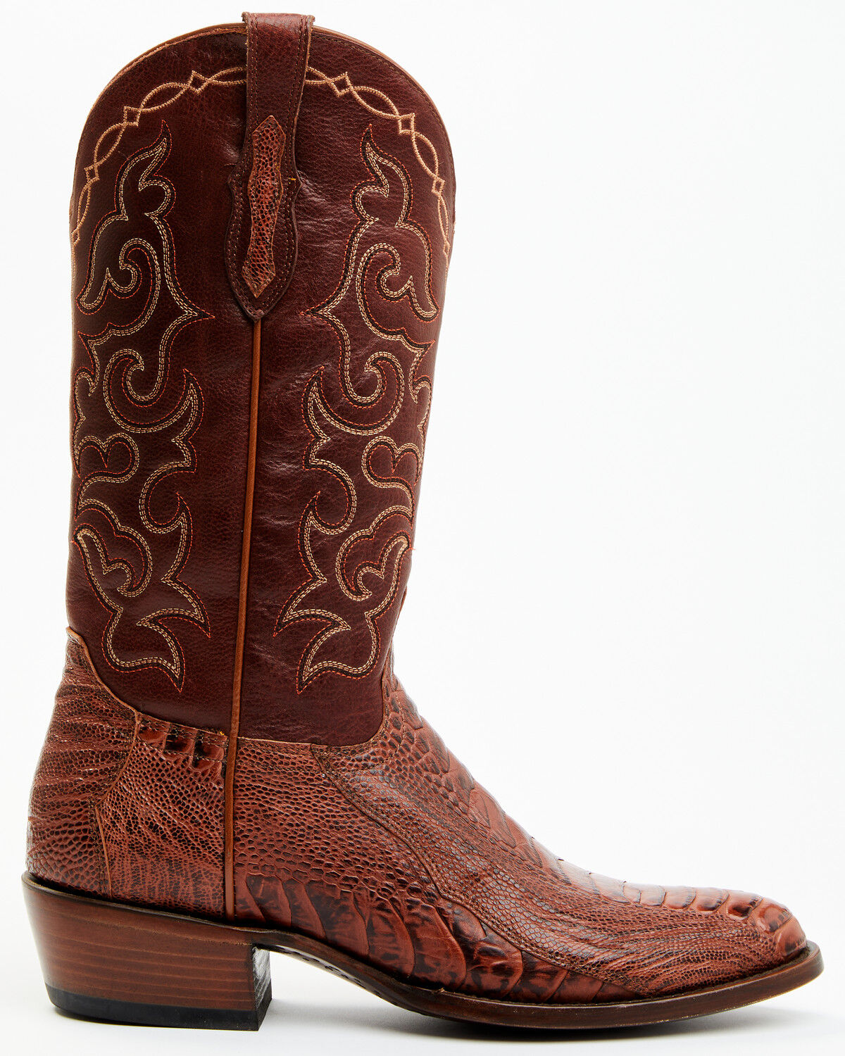 Image #2 - Cody James Men's Exotic Ostrich Western Boots - Round Toe, Red, hi-res