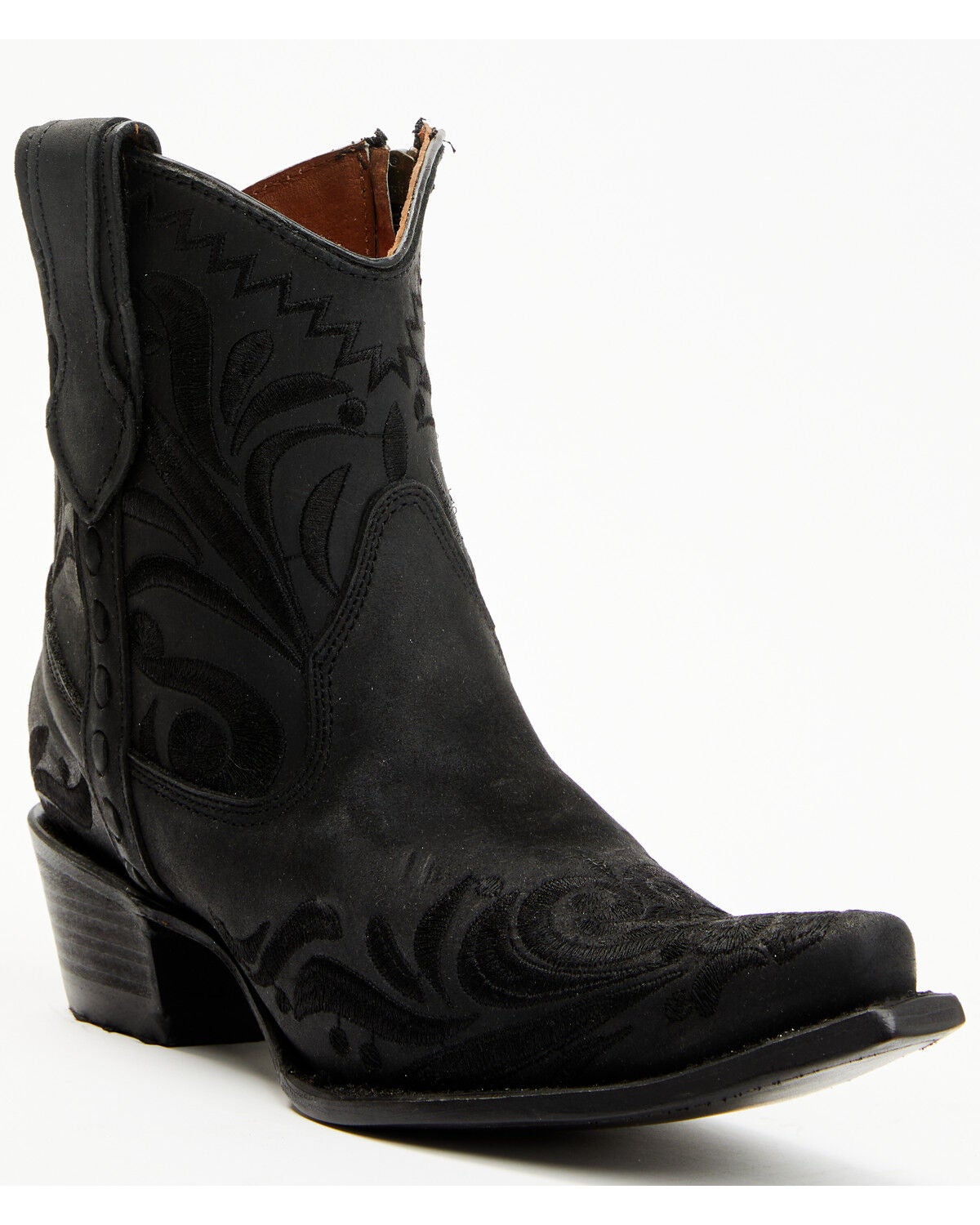 ROPER Women's Riley Shorty Western Boots - Scroll Embroidered Snip Toe Ankle Boots With 1.5 Inch Heel