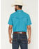 Image #4 - RANK 45&reg; Men's Ridge Solid Short Sleeve Snap Performance Shirt, Teal, hi-res