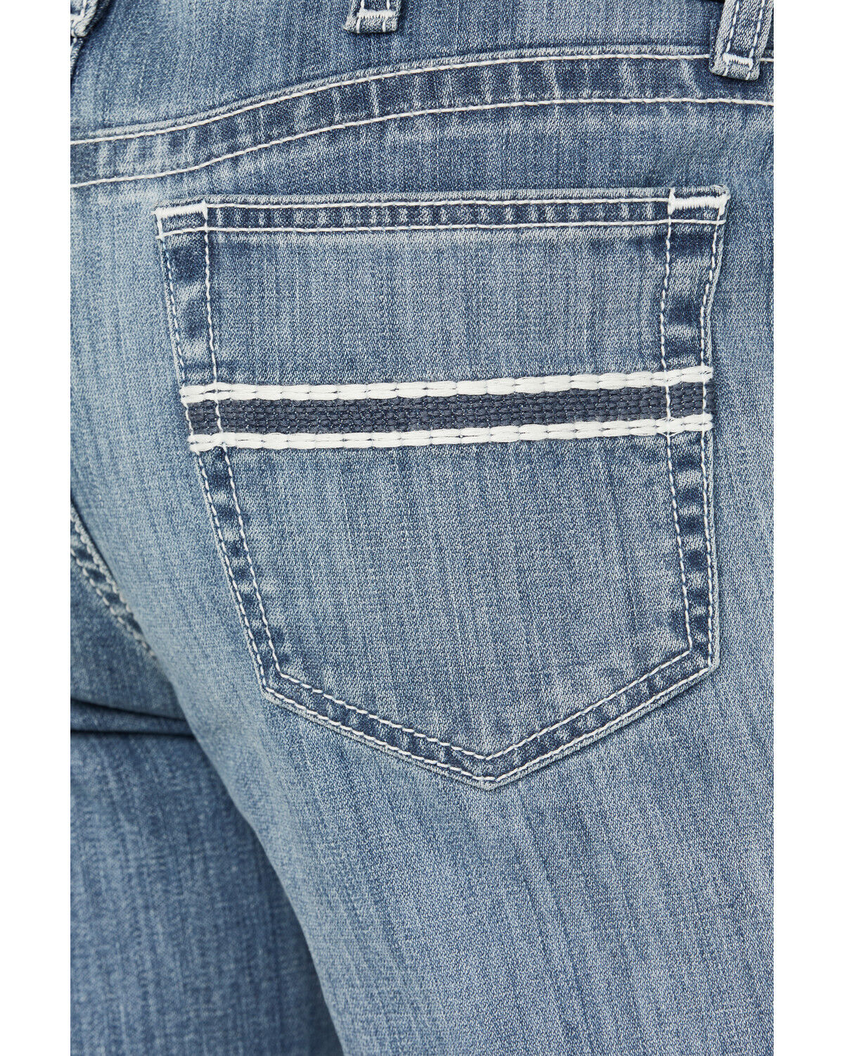 Image #4 - Cinch Men's White Label Medium Stonewash Relaxed Straight Stretch Performance Denim Jeans, Medium Wash, hi-res