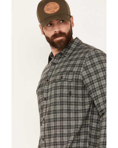 Image #2 - Brothers and Sons Men's Burleson Everyday Plaid Print Long Sleeve Button Down Flannel, Black, hi-res