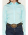 Image #3 - Cinch Women's Solid Long Sleeve Button-Down Western Shirt, Turquoise, hi-res