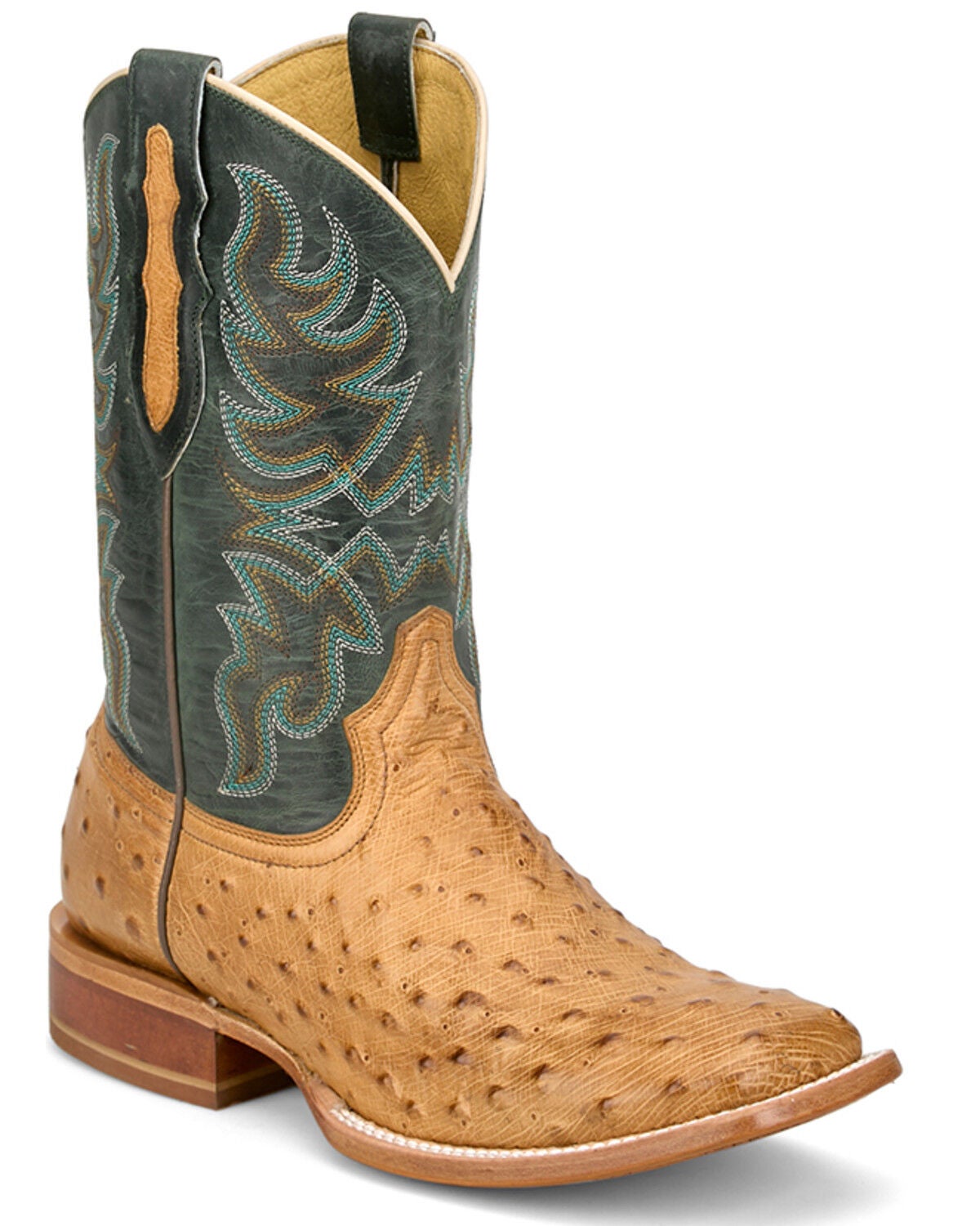 Image #1 - Tony Lama Men's Blaine Exotic Ostrich Western Boots - Broad Square Toe, Brown, hi-res