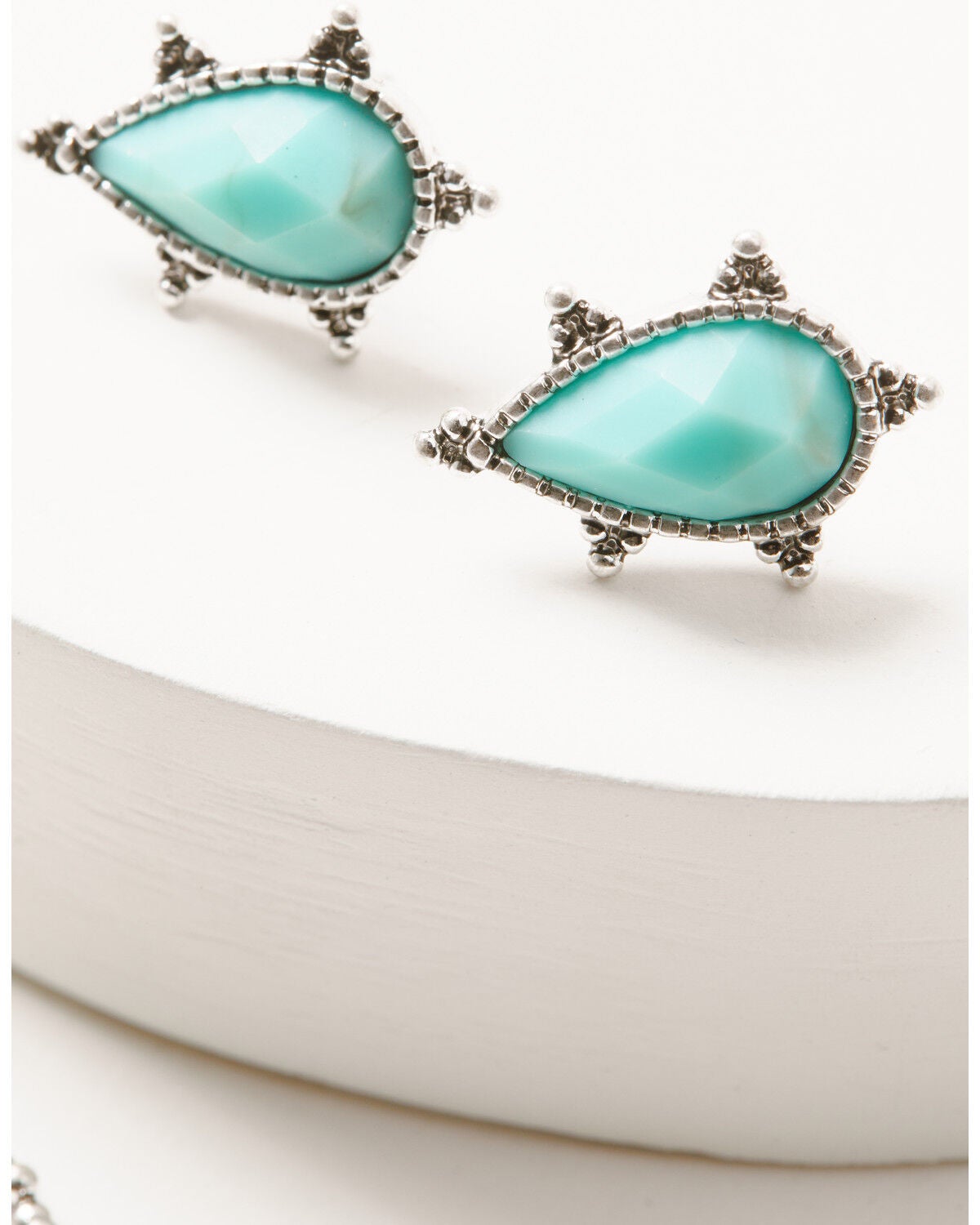 Image #2 - Lainey Wilson Women's Feather Drop Trio Earring Set - 3 Piece, Silver, hi-res