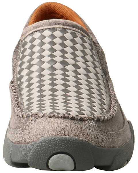 Twisted X Men's Woven Driving Moccasin Shoes - Moc Toe, Grey, hi-res