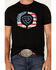 Image #3 - Rock & Roll Denim Men's Flag Logo Graphic Short Sleeve T-Shirt , Black, hi-res