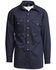 Image #1 - Lapco Men's FR Solid Long Sleeve Snap Western Work Shirt , Navy, hi-res