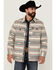 Image #1 - Cinch Men's Southwestern Jacquard Print Shirt Jacket, Grey, hi-res