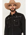 Image #2 - Cowboy Hardware Men's Boot Barn Exclusive Hecho En Mexico Long Sleeve Snap Stretch Western Shirt, Black, hi-res