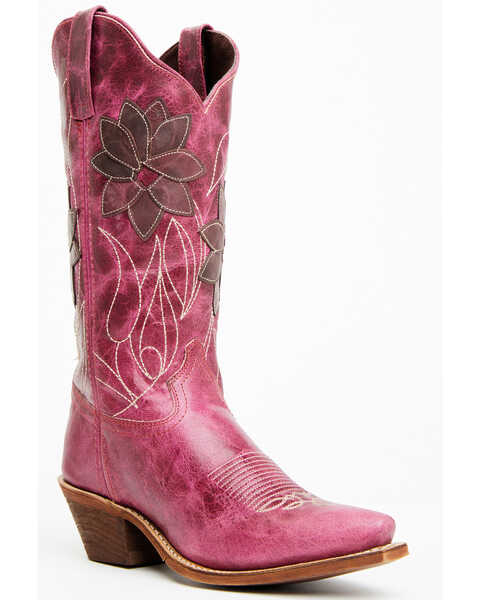 Laredo Women's Paislee Western Boots - Snip Toe , Pink, hi-res