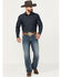 Image #1 - Cinch Men's Dark Wash Relaxed Bootcut Performance Stretch Denim Jeans , Indigo, hi-res