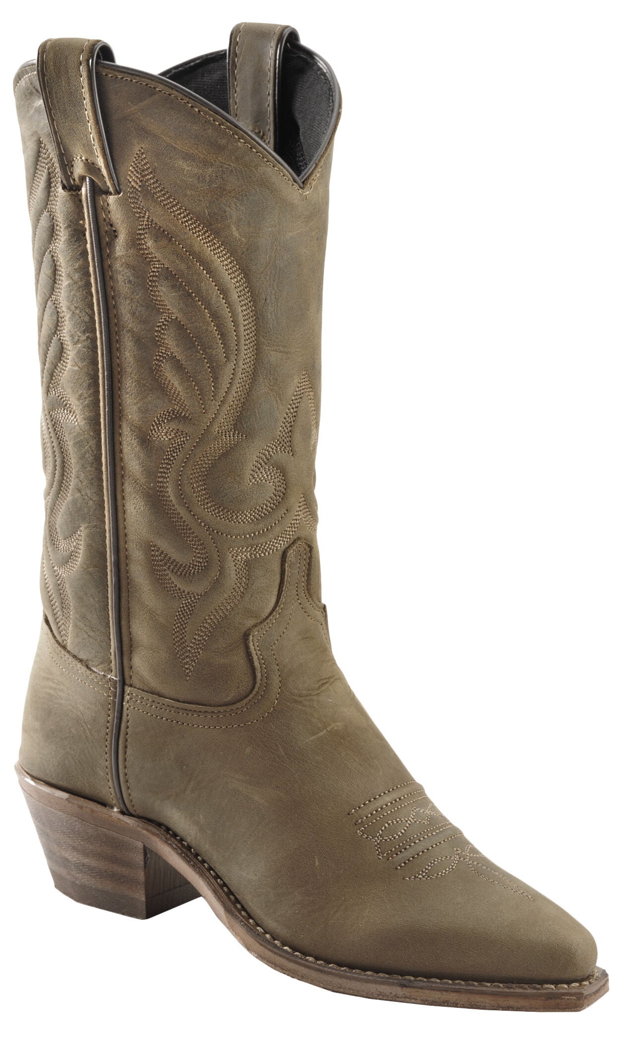 Abilene Women's Oiled Cowhide Western Boots - Round Toe, Brown, hi-res