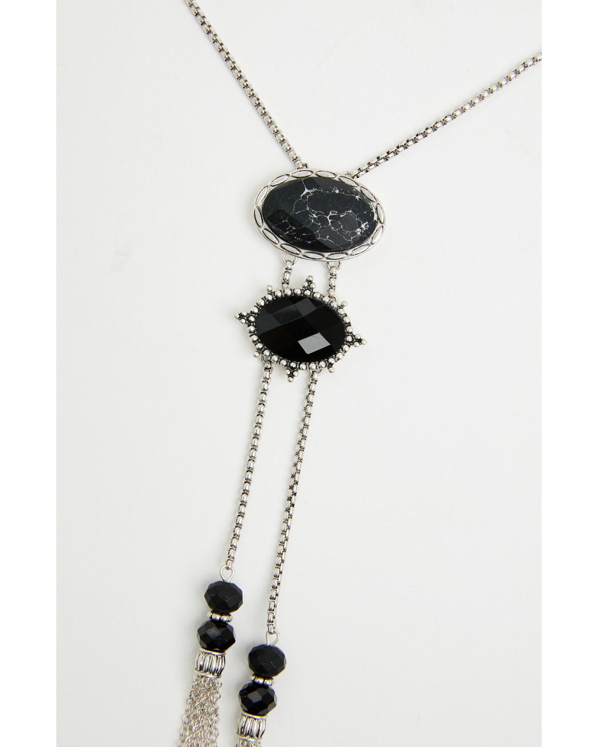 Image #2 - Lainey Wilson Women's Stone Tassel Bolo Necklace, Black, hi-res