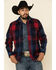 Image #1 - Pendleton Men's Navy Heston Button-Front Wool Shirt Jacket, , hi-res
