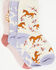 Image #1 - Boot Barn Girls' Horse Icon Crew Socks - 3 Pack, Lavender, hi-res