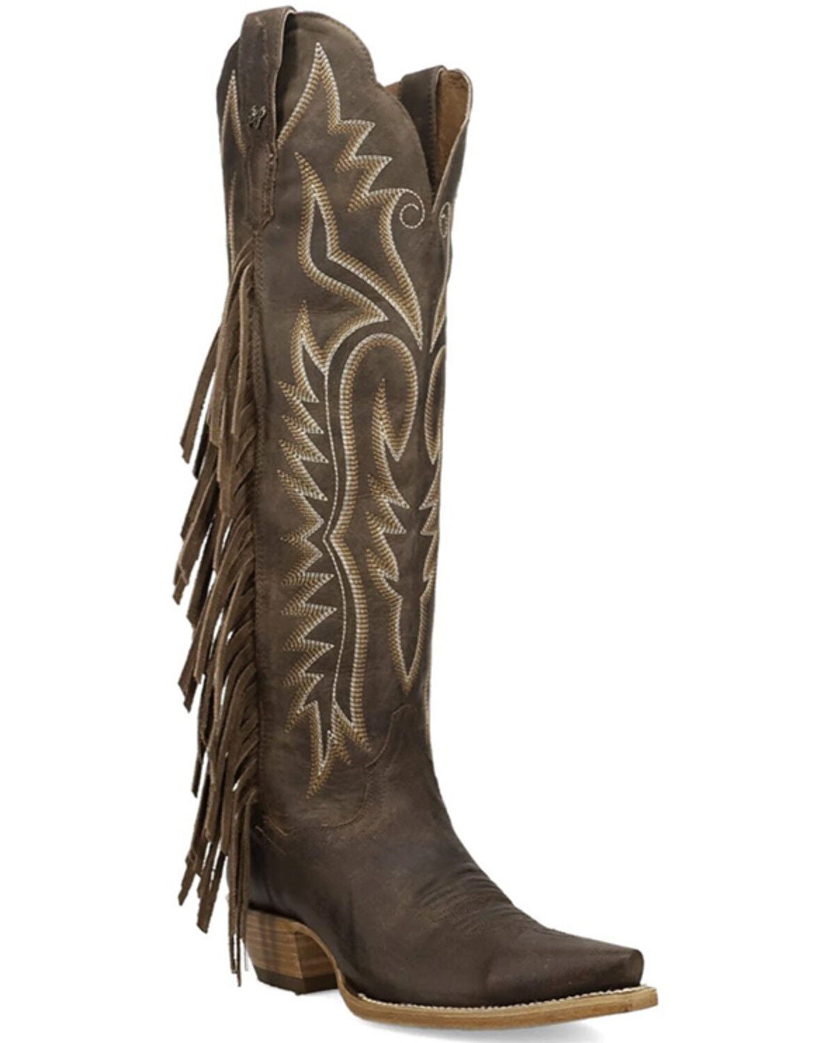 Dan Post Women's Prairie Dancer Tall Western Boots - Snip Toe, Brown, hi-res