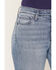 Image #2 - Haddad Women's Vintage Medium Wash Bella Trouser Flare Stretch Denim Jeans, Light Wash, hi-res