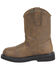 Image #3 - Georgia Boot Boys' Pull On Work Boots - Round Toe, Brown, hi-res