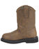 Georgia Boot Boys' Pull On Work Boots - Round Toe, Brown, hi-res