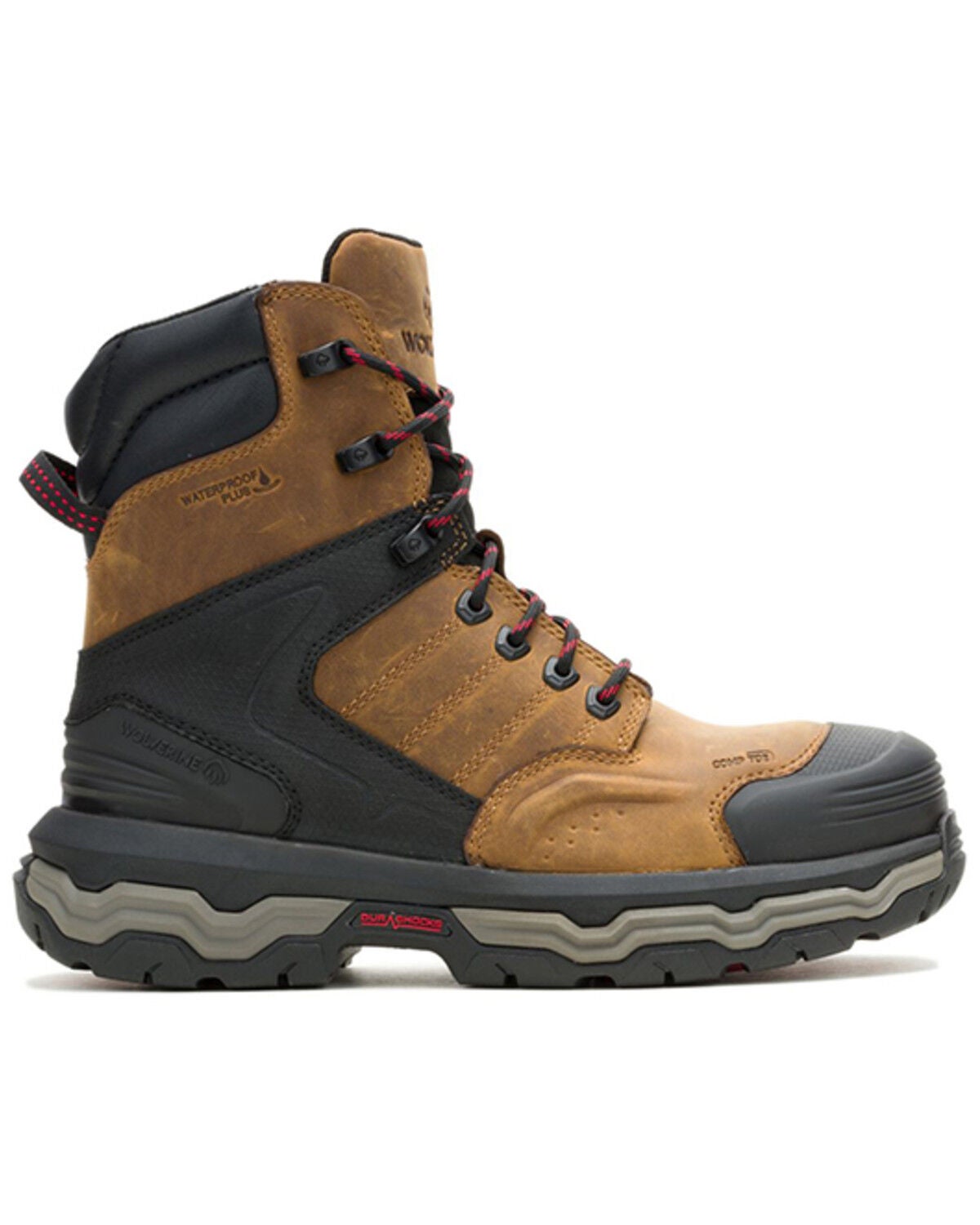 Image #2 - Wolverine Men's 8" Alpha Infinity System CarbonMax&reg; Work Boots - Composite Toe, Tan, hi-res