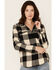Image #1 - United By Blue Women's Plaid Print Responsible Button Down Western Flannel Shirt , Black/white, hi-res
