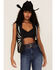 Image #2 - Understated Leather Women's Contrast Leather Bonnie Vest, Black, hi-res