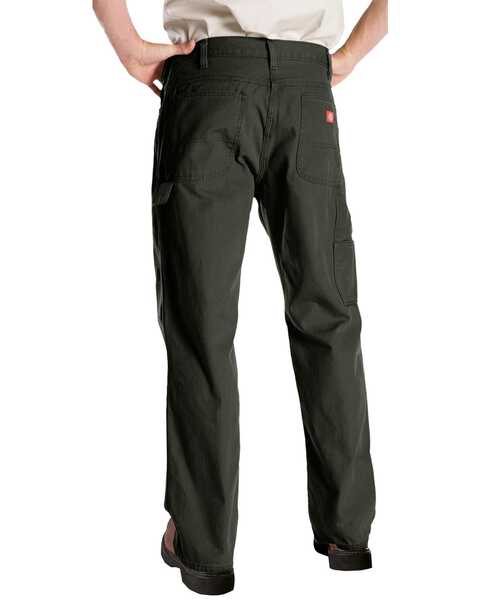 Image #2 - Dickies Duck Twill Work Jeans, Moss, hi-res