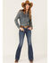 Image #1 - Wrangler Retro Women's Dark Wash Mid Rise Mae Trouser Jeans, Blue, hi-res