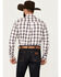 Image #4 - Cody James Men's Yeehaw Plaid Print Long Sleeve Button-Down Stretch Western Shirt - Tall , Ivory, hi-res