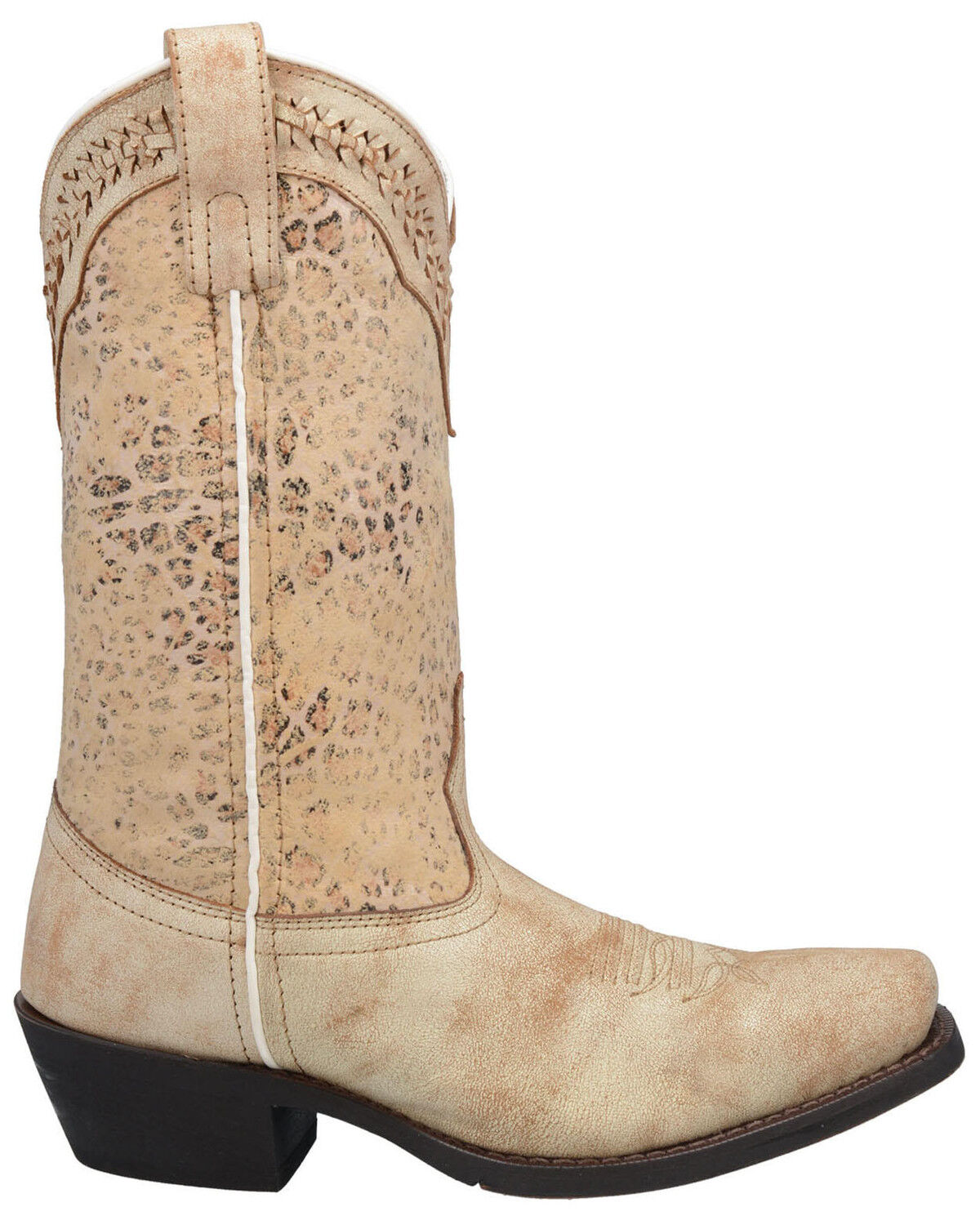 Image #2 - Laredo Women's Fade To Cat Western Boots - Square Toe, Off White, hi-res