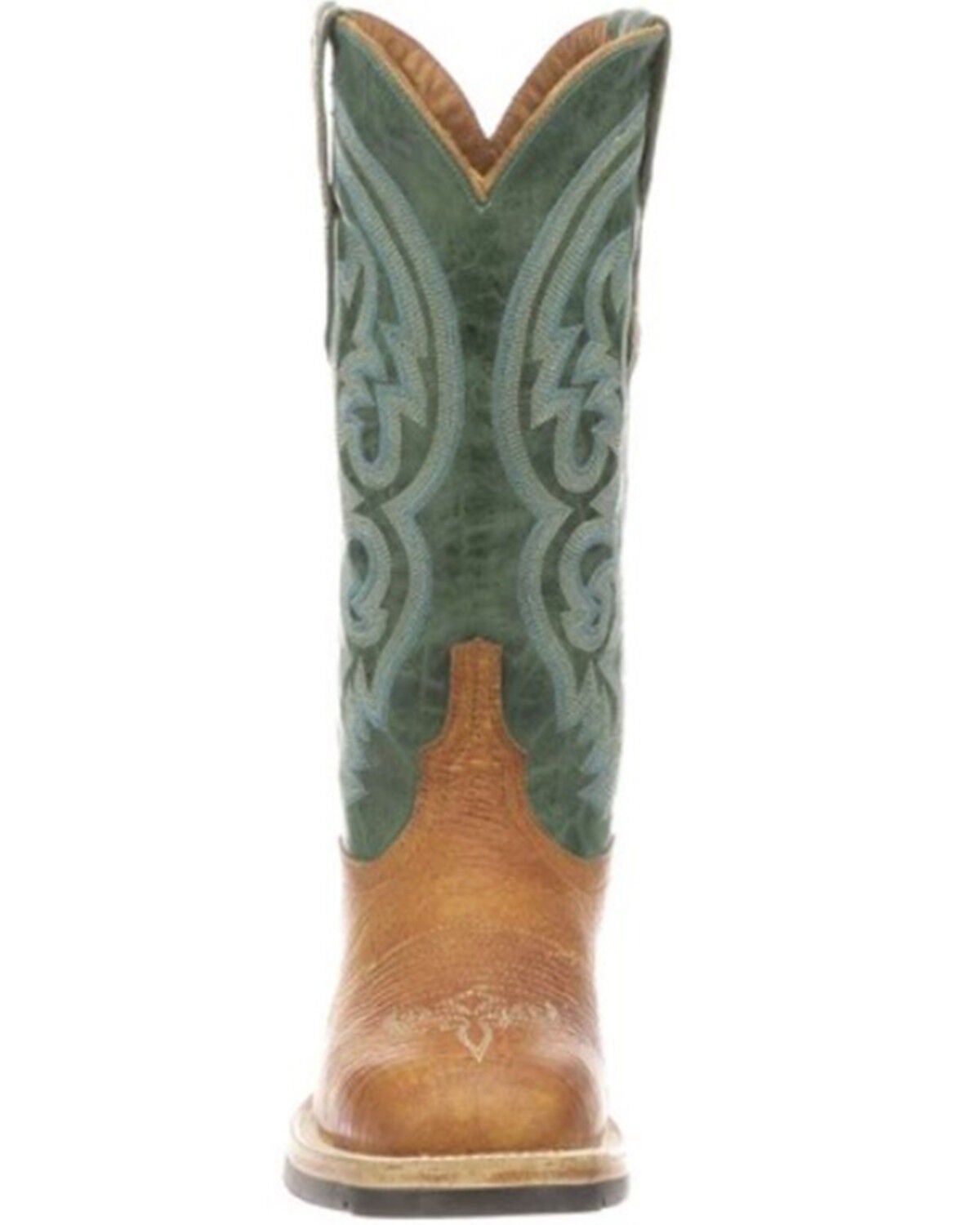 Image #3 - Lucchese Women's Ruth Western Boots - Broad Square Toe, Cognac, hi-res