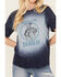 Image #3 - Idyllwind Women's Midnight Rodeo Oversized Graphic Trustie Tee, Blue, hi-res