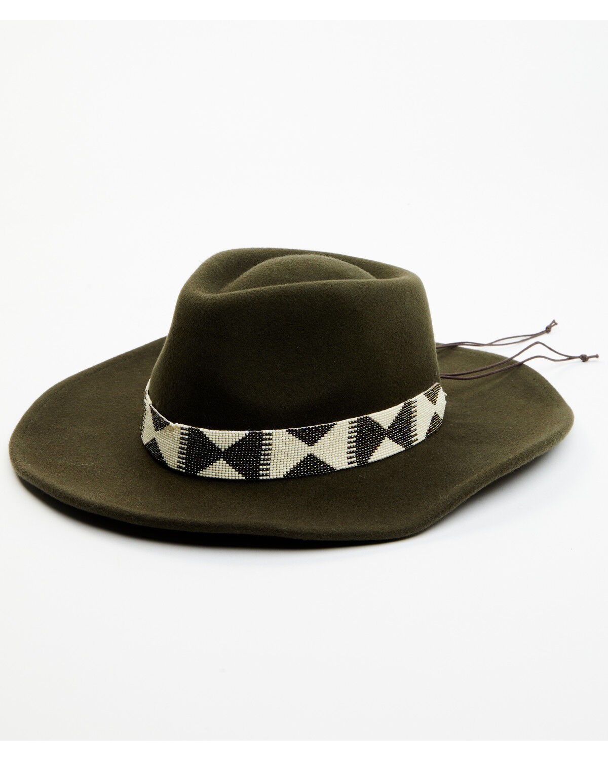 Image #2 - Nikki Beach Women's Moss Kaia Beaded Fedora, Moss Green, hi-res
