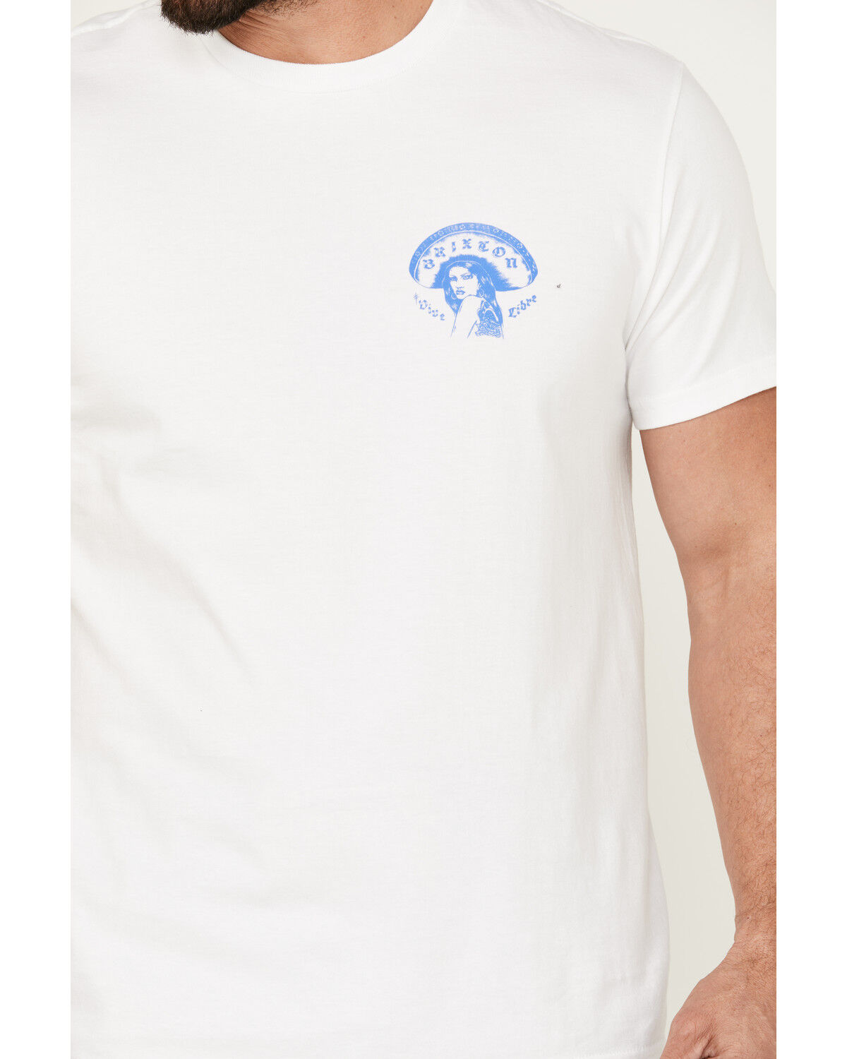 Image #3 - Brixton Men's Vive Libre Short Sleeve Graphic T-Shirt, White, hi-res