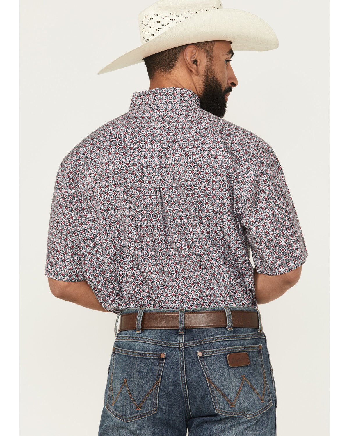 Image #4 - Cinch Men's Medallion Print Short Sleeve Button-Down Performance Western Shirt - Big, White, hi-res