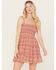 Image #1 - Trixxi Women's Floral Printed Mini Dress, Pink, hi-res