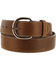 Justin Men's Classic Western Leather Belt , Brown, hi-res