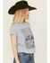 Image #2 - White Crow Women's Ombre Bandana Short Sleeve Graphic Print Tee, Blue, hi-res