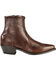Image #2 - Abilene Western Wingtip Zipper Boots - Snip Toe, Chocolate, hi-res