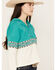 Image #2 - RANK 45® Women's Half Zip Hooded Pullover, Teal, hi-res