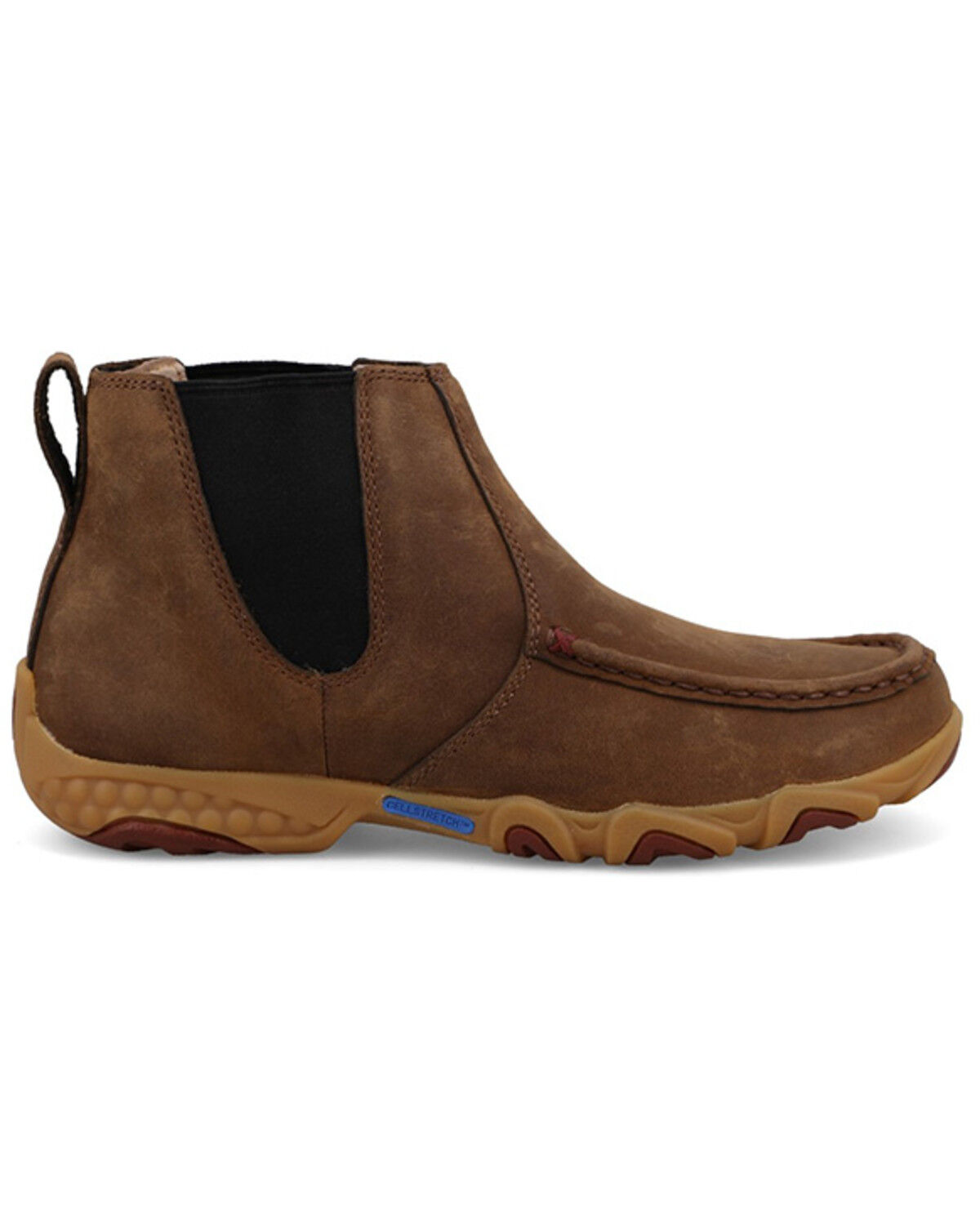Image #2 - Twisted X Women's 4" Work Chelsea Driving Moc Shoes - Moc Toe, Brown, hi-res