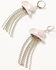 Image #2 - Shyanne Women's Cowboy Hat Fringe Earrings, Pink, hi-res