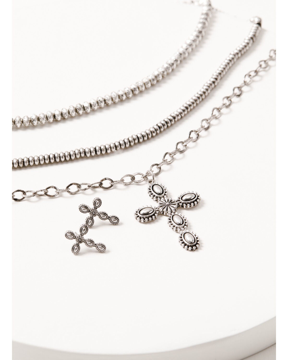 Image #1 - Shyanne Women's Shiloh Ridge Cross Jewelry Set - 2 Piece, Silver, hi-res