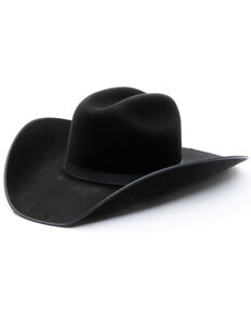 Serratelli Black 6X Fur Felt Western Hat , Black, hi-res