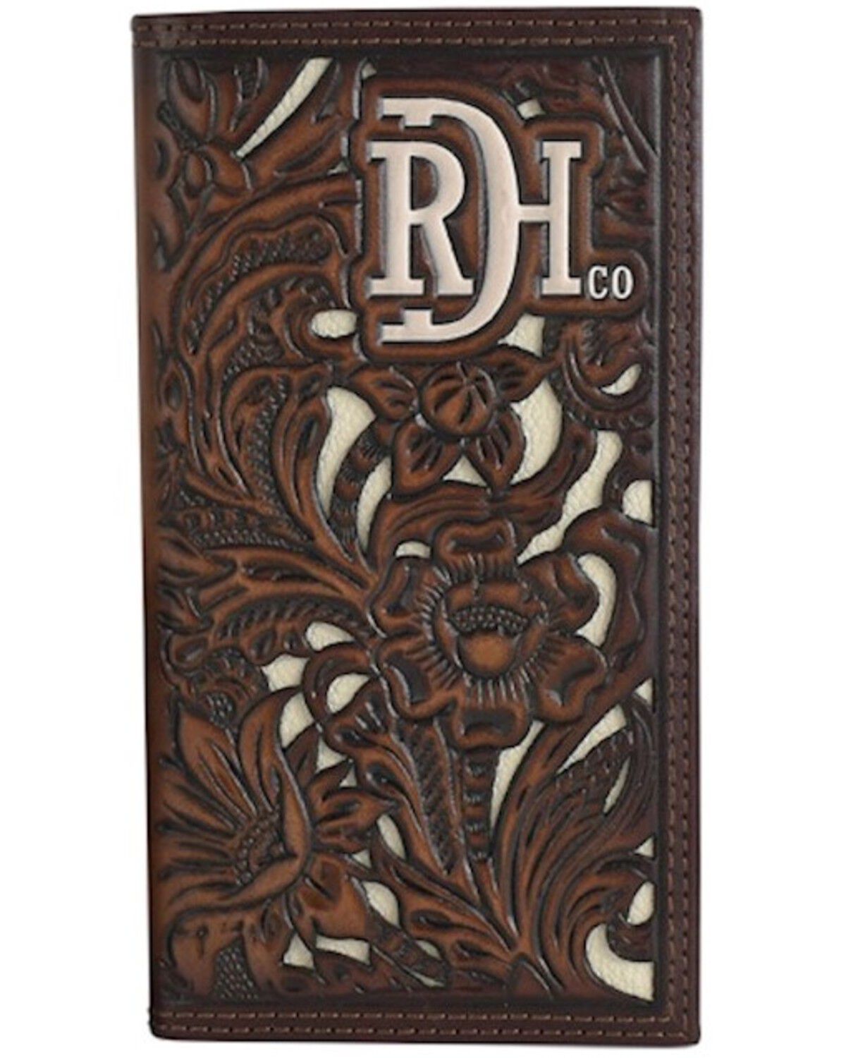 Image #1 - Red Dirt Hat Men's Inlay Tooled Rodeo Wallet, Brown, hi-res